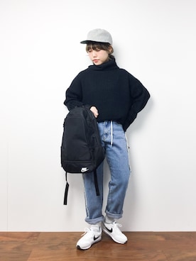 konabeさん（レディース・153cm）の冬コーディネート