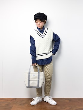 konabeさん（レディース・153cm）の冬コーディネート