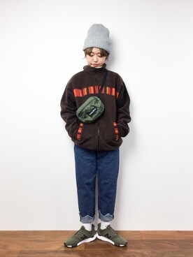 「チチカカ（チチカカ）のアイテム（ダウンジャケット/コート）」を使った、konabeさん（レディース・153cm）の冬コーディネート