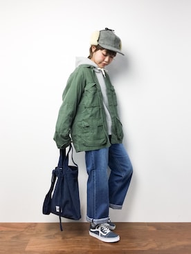 konabeさん（レディース・153cm）の冬コーディネート