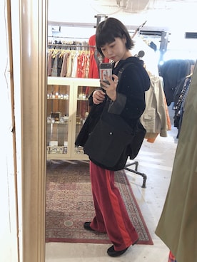 「ビットローファー」｜「アイテム（ラッピングキット）」を使った、konabeさん（レディース・153cm）の秋コーディネート