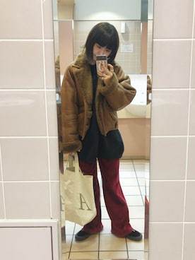 「US（アス）のアイテム」を使った、konabeさん（レディース・153cm）の冬コーディネート