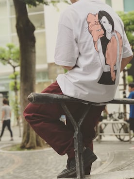 「MIN-NANO（ミンナノ）のアイテム」を使った、Renさん（メンズ・168cm）の夏コーディネート