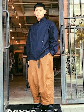 「N.HOOLYWOOD（N.ハリウッド）のアイテム（ブルゾン）」を使った、Renさん（メンズ・168cm）の春コーディネート