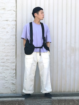 「Mt Rainier Designのアイテム」を使った、Renさん（メンズ・168cm）の夏コーディネート