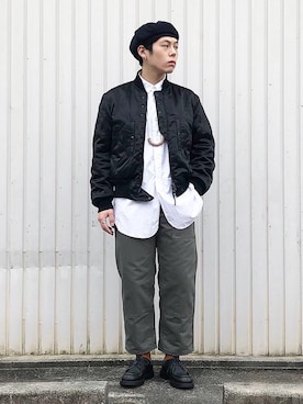「アイテム（ブルゾン）」を使った、Renさん（メンズ・168cm・10代）の冬コーディネート