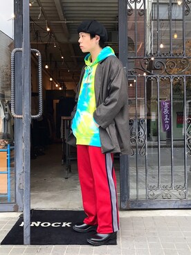 「BASISBROEK（バシスブルック）のアイテム（テーラードジャケット）」を使った、Renさん（メンズ・168cm）の春コーディネート