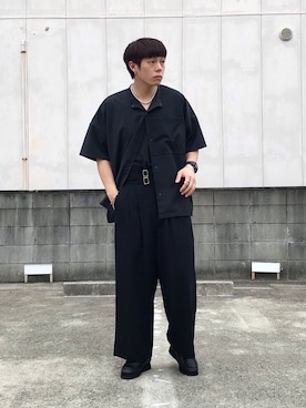 「BASISBROEK（バシスブルック）のアイテム（トップス）」を使った、Renさん（メンズ・168cm）の春コーディネート