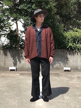 「BASISBROEK（バシスブルック）のアイテム（パンツ）」を使った、Renさん（メンズ・168cm）の秋コーディネート