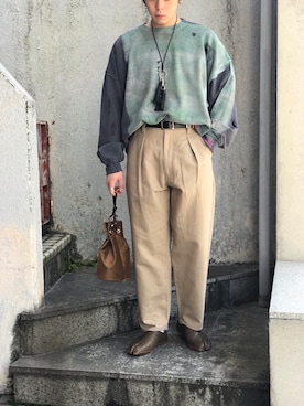 「足袋」｜「アイテム（その他）」を使った、Renさん（メンズ・168cm）の春コーディネート