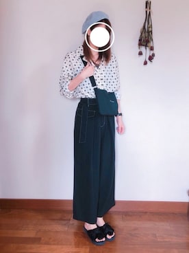 「AS KNOW AS PINKY（アズノゥアズピンキー）のアイテム（ハンチング/ベレー帽）」を使った、Miyu＆ Hito さん（レディース・162cm）の秋コーディネート