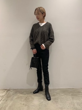 須田 遥夢さん（レディース・162cm）の冬コーディネート