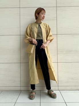 「08sircus（ゼロエイトサーカス）のアイテム」を使った、須田 遥夢さん（レディース・162cm）の春コーディネート