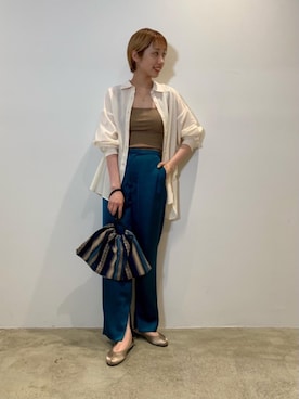 「BE-KILLY（ビーキリー）のアイテム」を使った、須田 遥夢さん（レディース・162cm）の春コーディネート