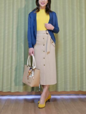 「トレンチスカート」｜Kanon1008さん（レディース・170cm）の春コーディネート