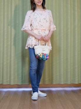 「夢展望（ユメテンボウ）のアイテム（シャツ/ブラウス）」を使った、Kanon1008さん（レディース・170cm）の夏コーディネート