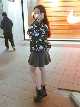 「BLUE WAY（ブルーウェイ）のアイテム（ジャケット/アウター）」を使った、catheriiiiiiiiiine さん（レディース・158cm）の冬コーディネート
