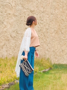 「mimi&roger（ミミアンドロジャー）のアイテム」を使った、m---*さん（レディース・158cm）の夏コーディネート