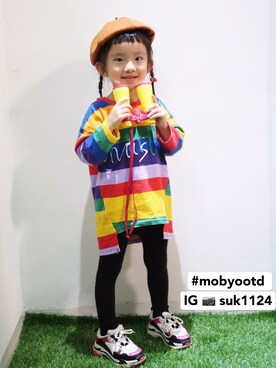 「kids fashion」｜moby🍄さん（キッズ・100cm）の冬コーディネート