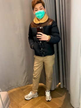 「initial（イニシャル）のアイテム（チノパンツ）」を使った、charlieさん（メンズ・175cm）の冬コーディネート