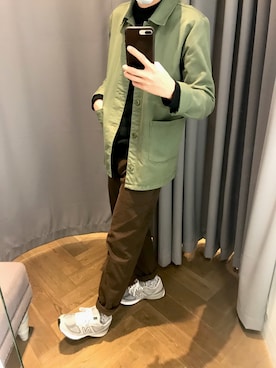 「A.P.C.（アーペーセー）のアイテム（ミリタリージャケット）」を使った、charlieさん（メンズ・175cm）の冬コーディネート