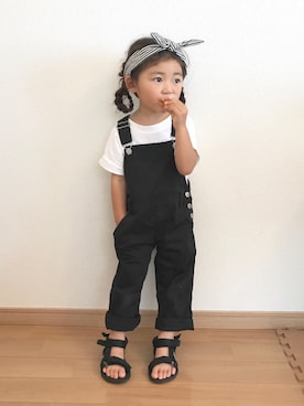 「2歳10ヶ月」｜「アイテム（オールインワン・サロペット）」を使った、renaさん（キッズ・90cm）の夏コーディネート