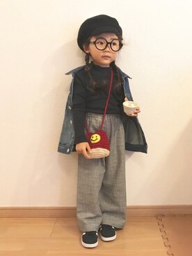 「ニコちゃん」｜「アイテム（ジャケット/アウター）」を使った、renaさん（キッズ・90cm）の秋コーディネート