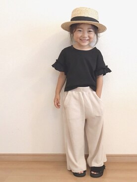 「リラックスパンツ」｜「アイテム（その他）」を使った、renaさん（キッズ・100cm）の夏コーディネート
