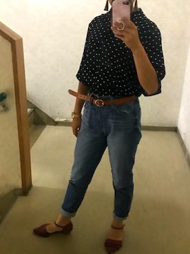 「TIMELESS&THREE（タイムレスアンドスリー）のアイテム」を使った、スズキさん（レディース・156cm）の秋コーディネート