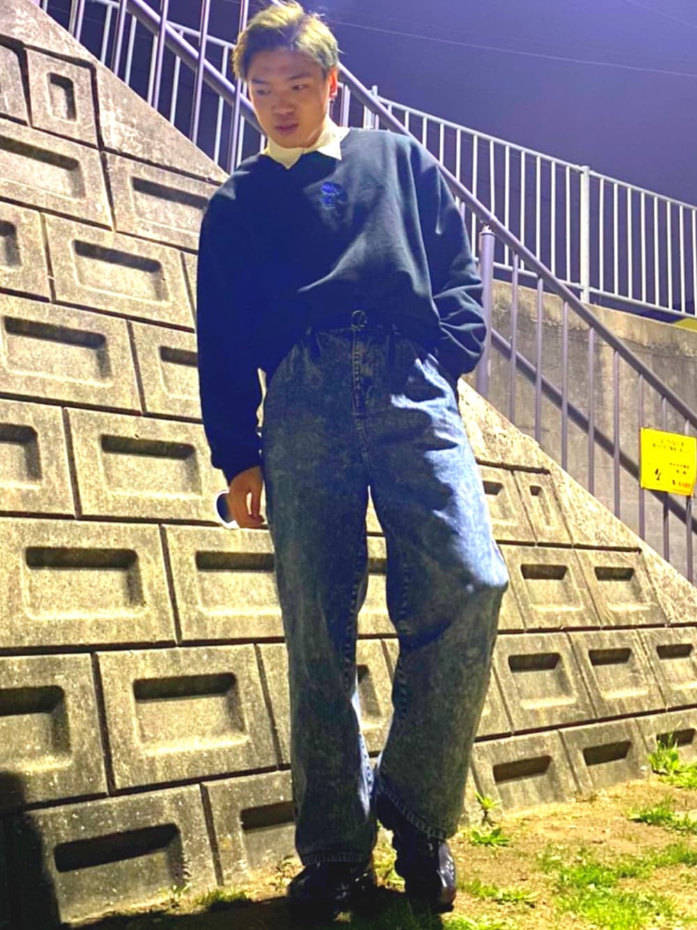 「休日スタイル、おしゃれさんと繋がりたい、今日のコーデ、ビッグシルエット、ゆるコーデ、スウェット、adrer、シンプルコーデ、タックイン、春コーデ」｜「NIKEのナイキ エア ヴェイパーマックス 360 メンズシューズ / スニーカー /NIKE AIR VAPORMAX 360（スニーカー、ブラック系）」を使った、スケ🪕さん（メンズ・176cm）の春コーディネートの1枚目の写真