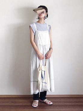 「AIN（エイン）のアイテム」を使った、あさこさん（レディース・165cm）の夏コーディネート