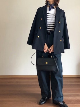 「JOURNAL STANDARD relume（ジャーナルスタンダード　レリューム）の●T/Wギャバネイビーブレザー◆（テーラードジャケット）」を使った、あさこさん（レディース・164cm）の春コーディネート