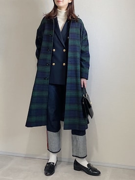 「JOURNAL STANDARD relume（ジャーナルスタンダード　レリューム）の●T/Wギャバネイビーブレザー◆（テーラードジャケット）」を使った、あさこさん（レディース・164cm）の冬コーディネート