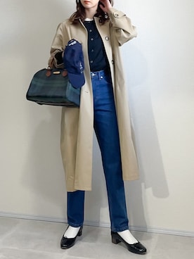 「JOURNAL STANDARD relume（ジャーナルスタンダード　レリューム）のアイテム（ステンカラーコート）」を使った、あさこさん（レディース・164cm）の春コーディネート