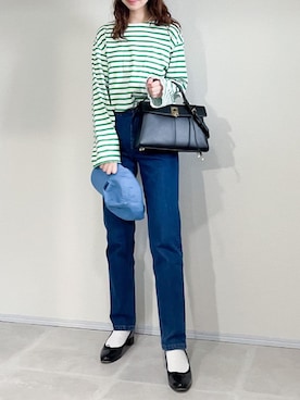 「Moname（モナーム）のアイテム（パンツ）」を使った、あさこさん（レディース・164cm）の春コーディネート