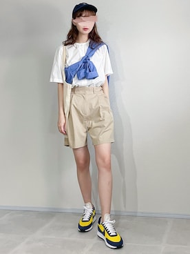 「Steven Alan（スティーブンアラン）のアイテム（トートバッグ）」を使った、あさこさん（レディース・164cm）の夏コーディネート