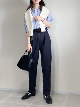 「HAVERSACK（ハバーザック）のアイテム」を使った、あさこさん（レディース・164cm）の夏コーディネート