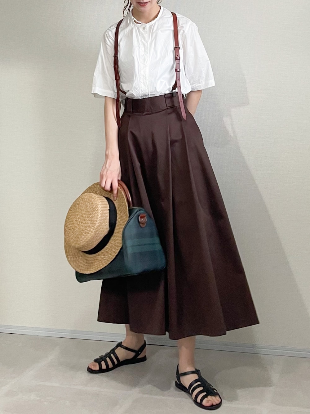 DANTON（ダントン）の「【DANTON】タックロングスカート WOMEN 