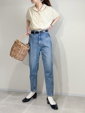 「THE SHINZONE（ザ　シンゾーン）の【THE SHINZONE】キャロットデニム WOMEN（デニムパンツ）」を使った、あさこさん（レディース・164cm）の夏コーディネート