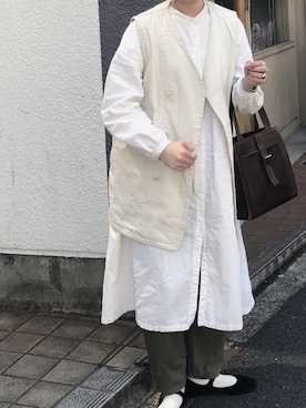 「アイテム（シャツワンピース）」を使った、（＾Ｏ＾）さん（レディース・157cm）の春コーディネート