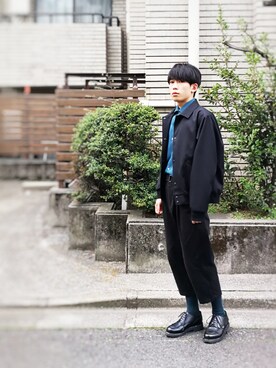 「ソックス」｜「アイテム（ナイロンジャケット）」を使った、南東さん（メンズ・176cm）の春コーディネート