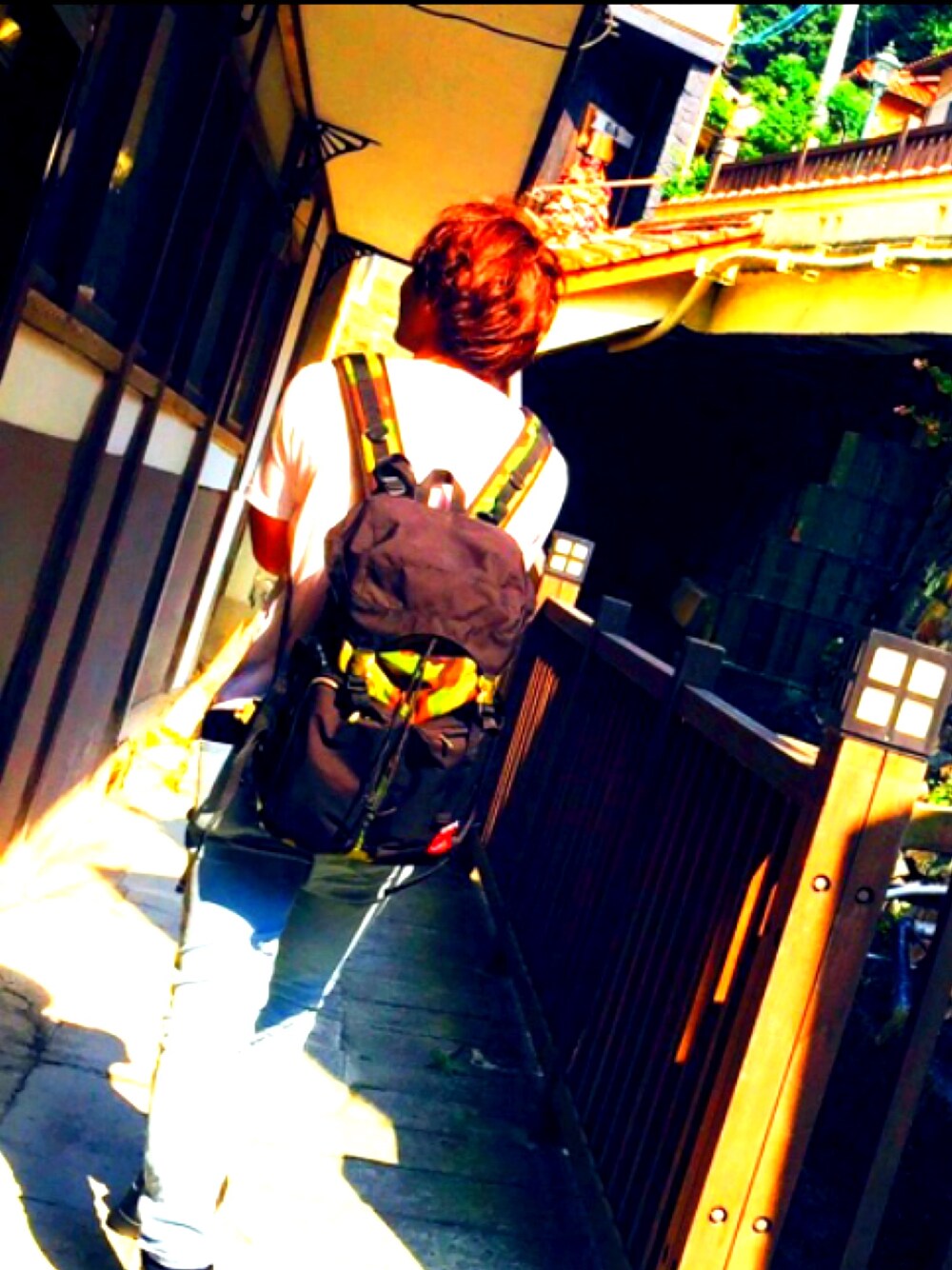 「Manhattan Portageのアイテム（バックパック/リュック、その他）」を使った、Tytg.1さん（メンズ・185cm）の夏コーディネートの1枚目の写真
