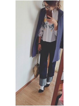 「ドラフトリーバイス」｜smamaさん（レディース・163cm）の冬コーディネート