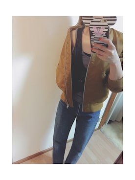 「ドラフトリーバイス」｜「アイテム（ブルゾン）」を使った、smamaさん（レディース・163cm）の冬コーディネート