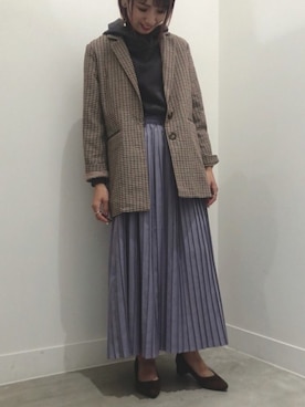 「koe（コエ）のアイテム（パーカー）」を使った、kobaminaさん（レディース・158cm）の秋コーディネート