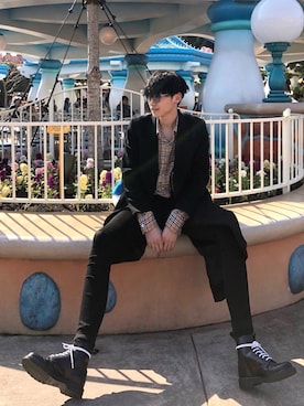 「Paul Smith（ポールスミス）のアイテム（チェスターコート）」を使った、keitanhhさん（メンズ・185cm）の春コーディネート