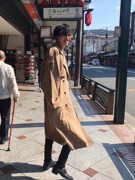 「ストリート服が好き」｜「アイテム（トレンチコート）」を使った、keitanhhさん（メンズ・185cm）の秋コーディネート
