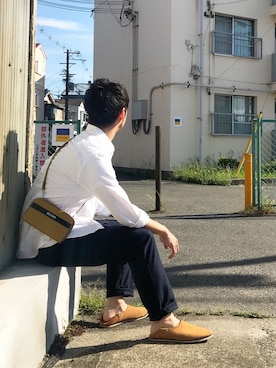 「チャイハネ（チャイハネ）のアイテム（スリッポン）」を使った、ともあき®さん（メンズ・167cm）の春コーディネート