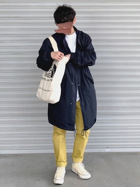 「SEVENDAYS=SUNDAY（セブンデイズサンデイ）のアイテム（モッズコート）」を使った、ともあき®さん（メンズ・167cm）の春コーディネート