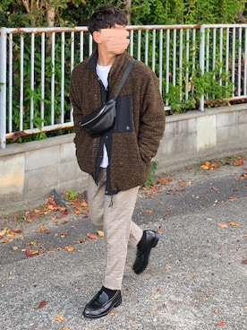 「417 EDIFICE（フォーワンセブンエディフィス）のアイテム（ブルゾン）」を使った、ともあき®さん（メンズ・167cm）の秋コーディネート